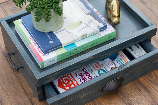 Free DIY Plans to Build a Coffee Table Serving Tray With Drawer