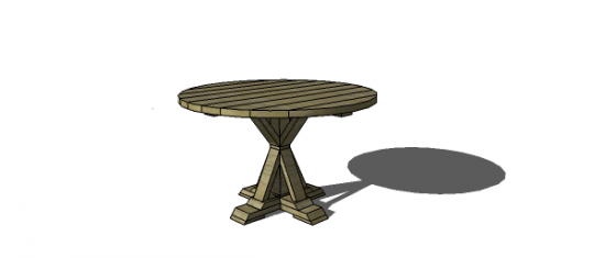 Free Woodworking Plans to Build a 48 Inch Round Provence 