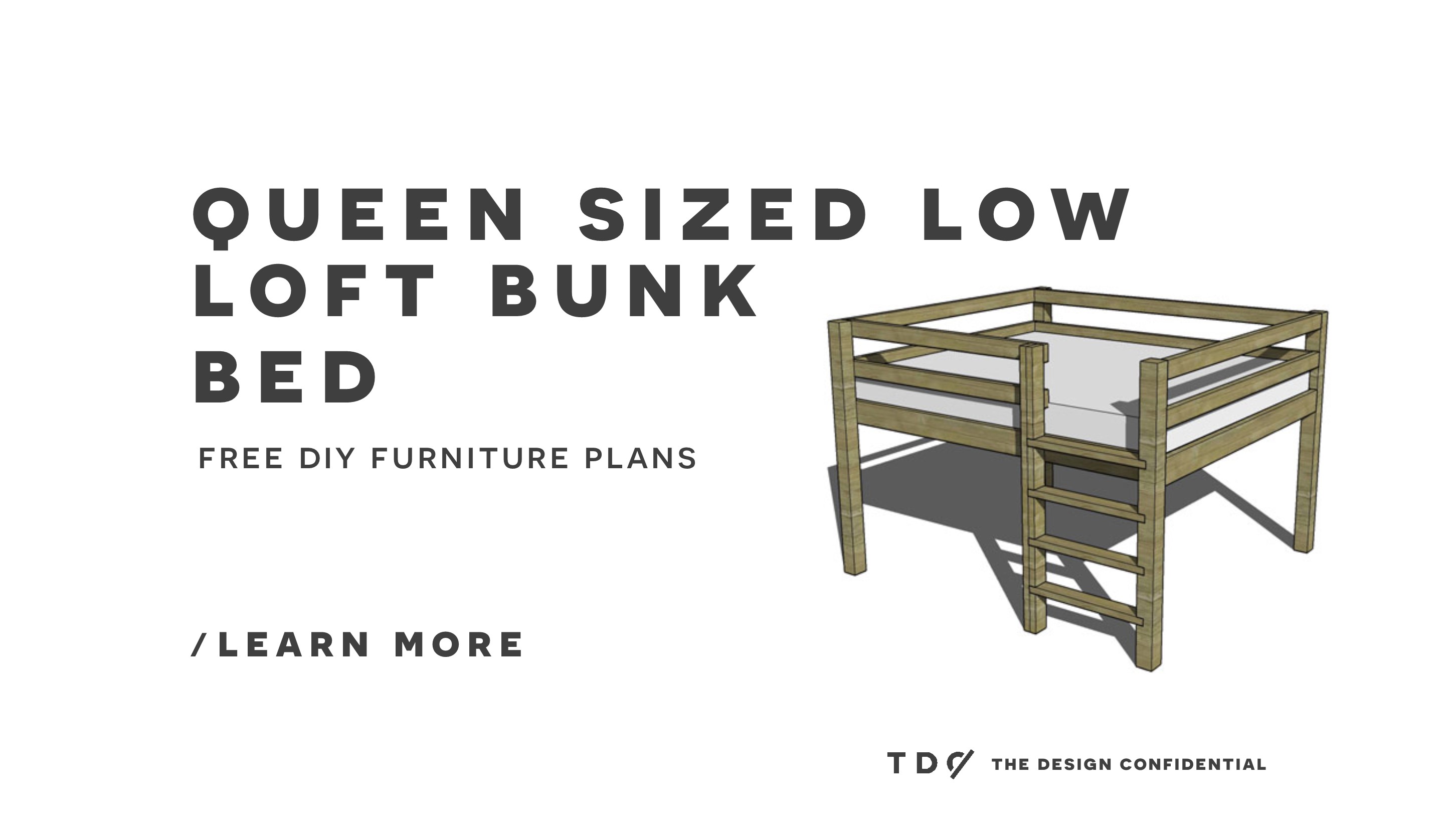 Free DIY Furniture Plans // How to Build a Queen Sized Low ...