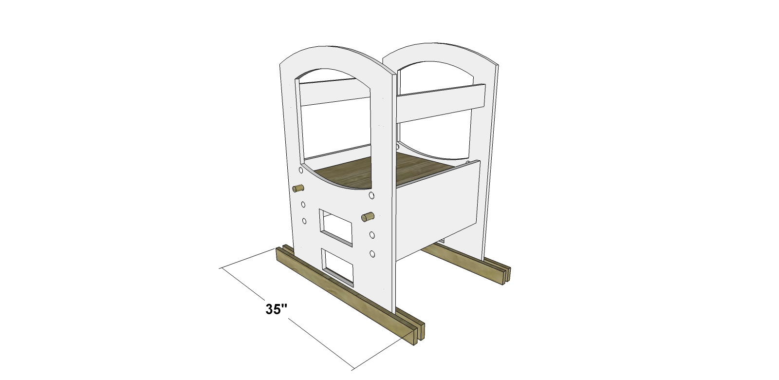 Free Woodworking Plans to Build a Toddler Learning Tower 